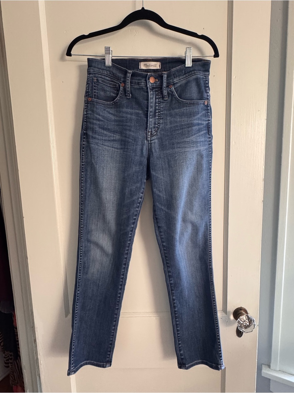 Madewell Stovepipe Jeans in Medium Blue Wash